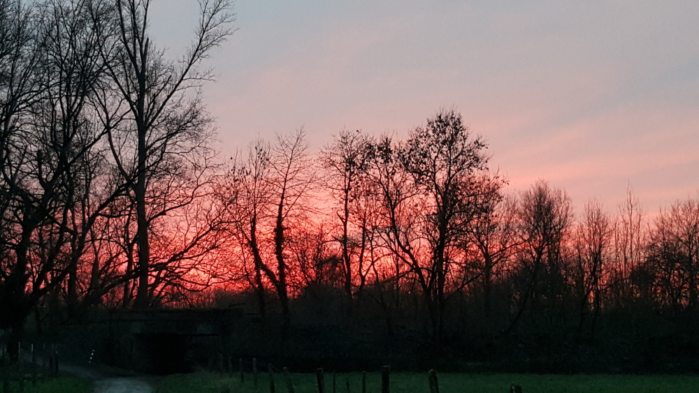 Sonnenuntergang über Helpenstein